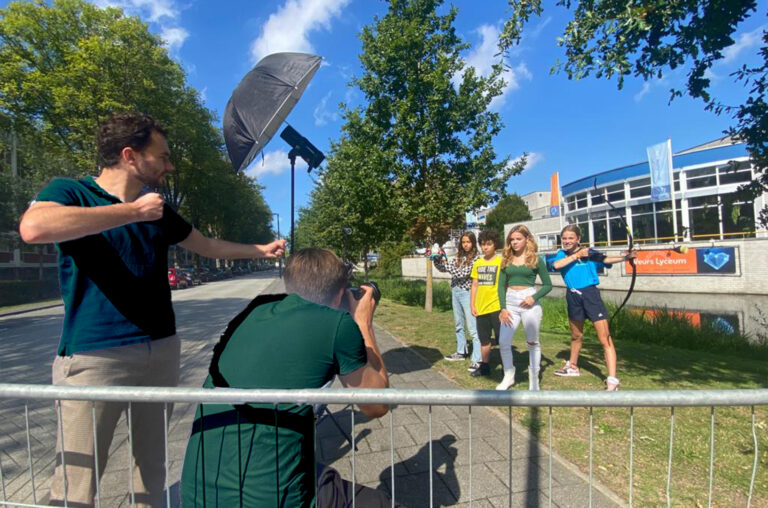 sterke fotografie bij het filmkantoor